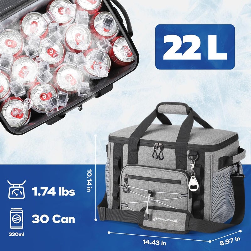 Maelstrom Soft Sided Cooler Bag, 30/40 Can Collapsible Insulated Ice Chest, Large Leakproof Portable Storage for Camping, Travel, Kayaking & Beach - Image 5